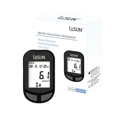 Lysun 3 u 1 mjerač glukoze u krvi, mokraćne kiseline, ukupnog kolesterola 3 u 1 mjerač GUC-101